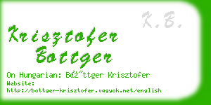 krisztofer bottger business card